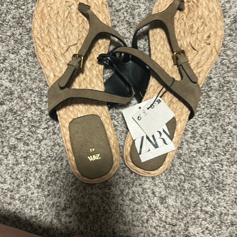 Zara Tan Espadrilles with Classic Design